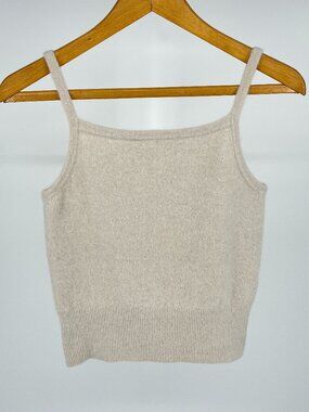Vintage J.Crew Ivory Angora Lambswool Knit Sweater Tank Top M